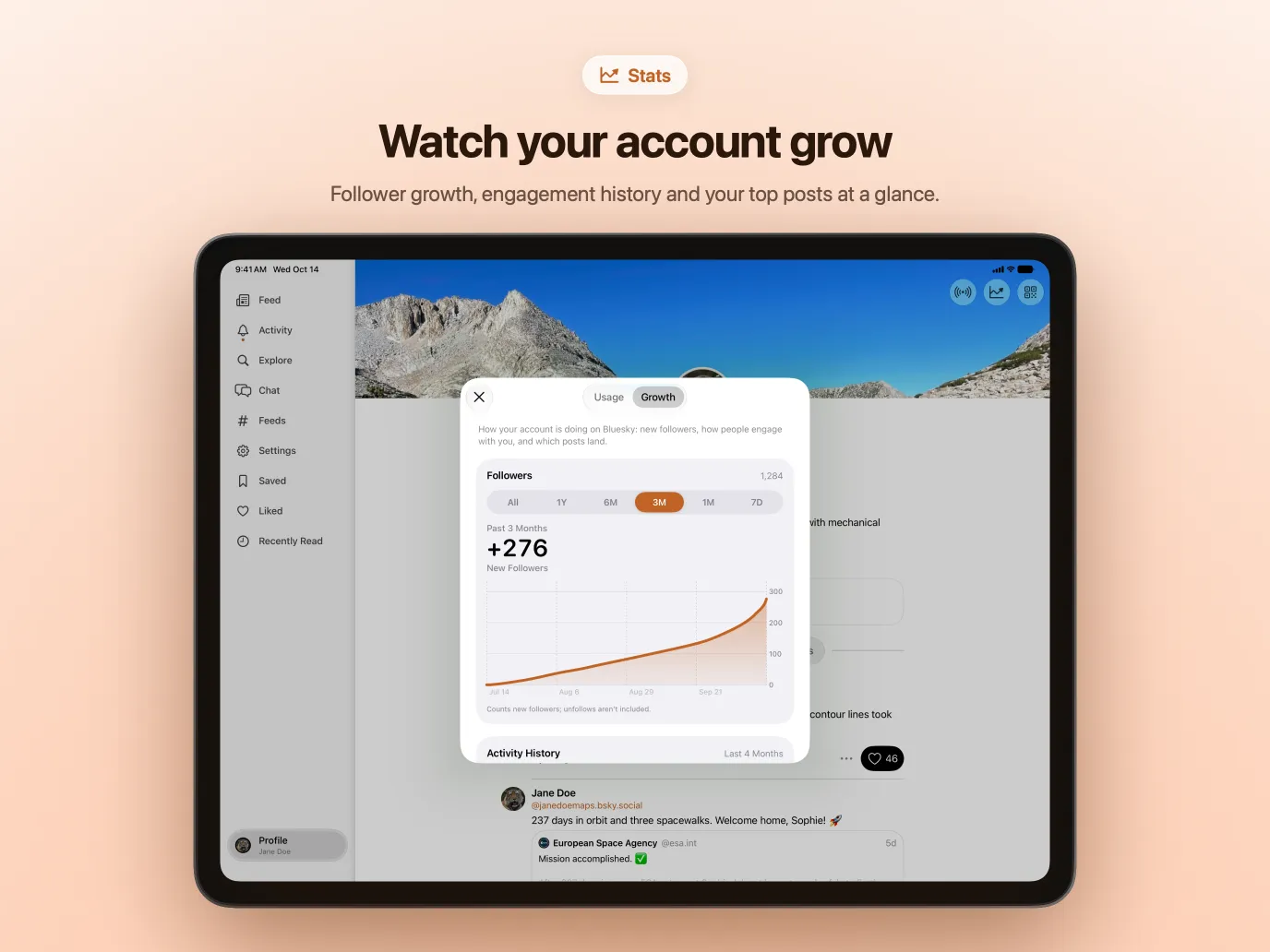 iPad: Watch your account grow