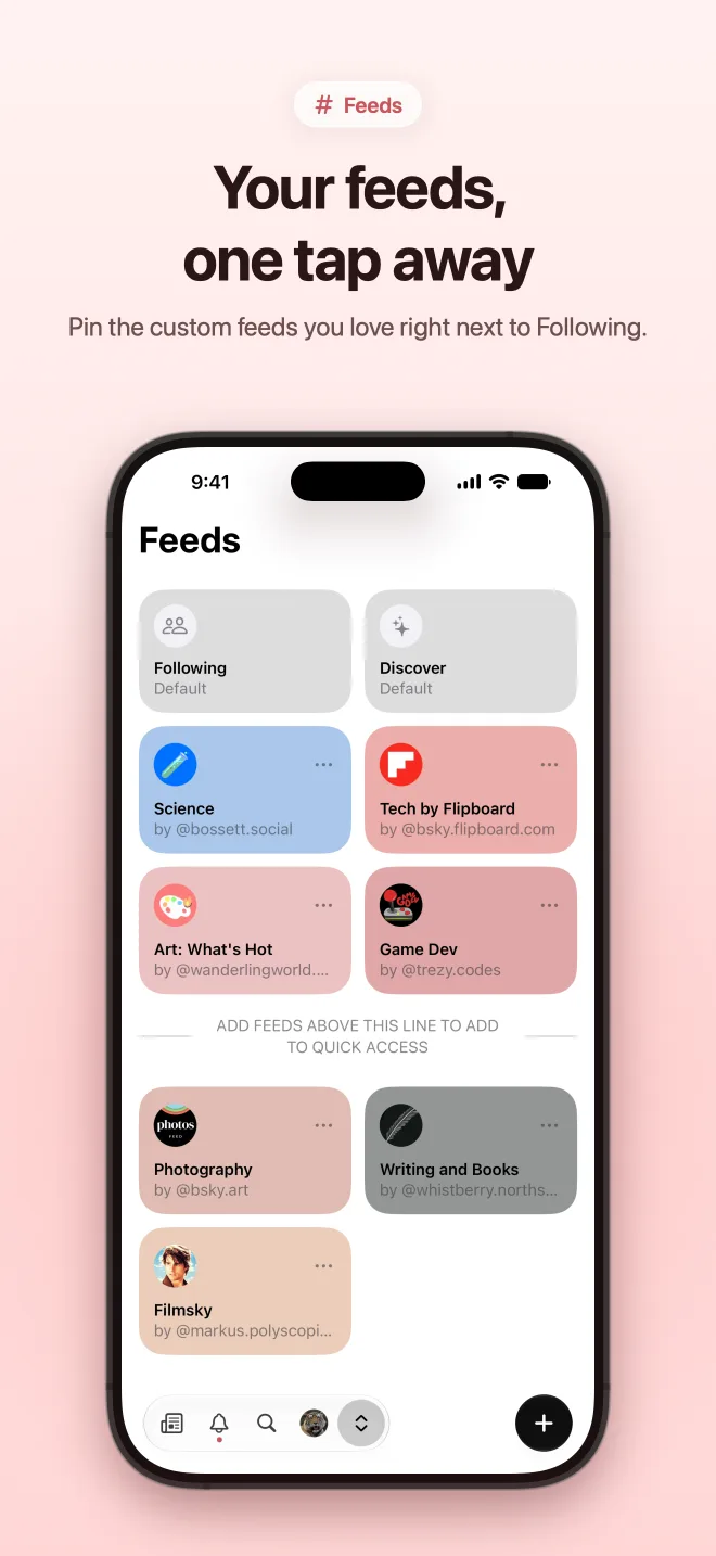 iPhone: Your feeds, one tap away